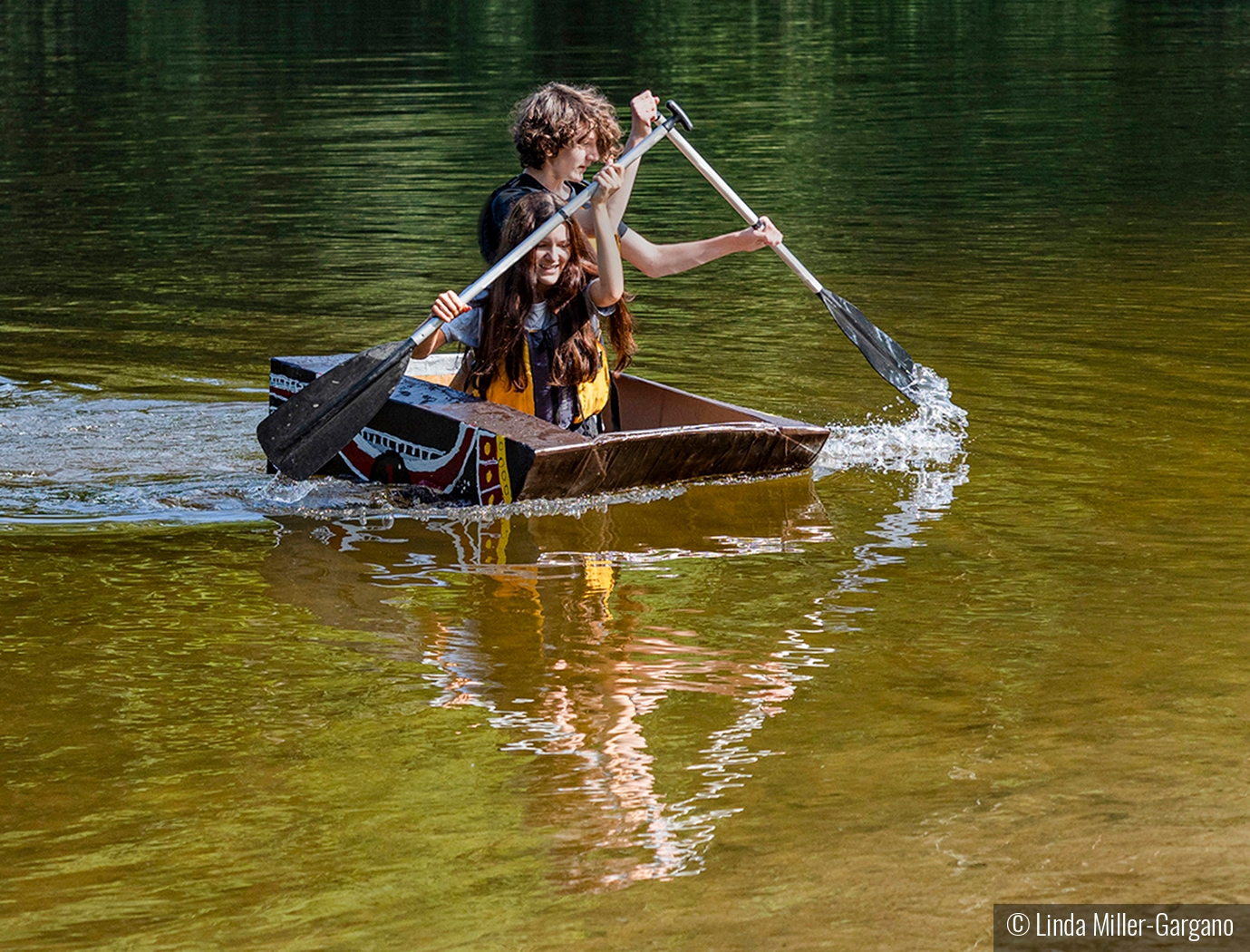 Cardboard Regatta Colebrook CT by Linda Miller-Gargano