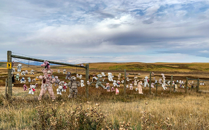 Class B 2nd: Memorial of Children Bear Doll Fence in Dupuyer, MT by Quannah Leonard